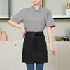 Delantal de medio cuerpo estilo japonés para hombres y mujeres, adecuado para baristas y trabajadores de tiendas de té de leche, transpirable, con función para secar las manos, delantal corto, hecho a medida
