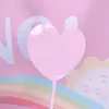 Copyright Decoración de Pastel para Hornear Forma de Corazón Bronceado feliz cumpleaños Tarjeta de Decoración de Pastel Acrílica