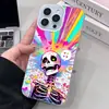 Funda para Teléfono Móvil Punk Europea y Americana Calavera Corazón Pluma Gasa Concha Manzana 18Promax Iphoneair Funda Protectora Divertida