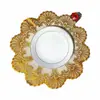 Novo Tapete Isolante Hot Stamping em Forma de Flor Transfronteiriço, Jogo Americano Sem Lavagem, Tapete para Hotel Casa Comida Ocidental, Nova Forma de Flor Multiespecificação