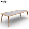 Pátio Ya Teng Sofá de Rattan Nórdico para Exterior Cadeira de Rattan para Lazer no Jardim Combinação de Mesa de Madeira Maciça Personalizado de Fábrica