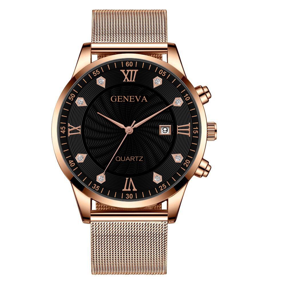 玫金网带玫金壳黑面玫金针