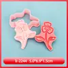 Moldes para Galletas Serie Flores, Moldes para Galletas Dibujos Animados Serie Flores, Galletas Impresas Simulación Arcilla DIY Flor
