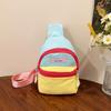 Bolsas para Niños Bolsos Cruzados 2025 Verano Nuevas Deportes al Aire Libre Combinación de Colores Dopamina Bolsos Pequeños para Niños y Niñas