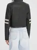 Chaqueta de Motocicleta Amazon 2025 para Mujer Chaqueta Corta de Cuero para Primavera y Otoño Chaqueta de Cuero PU a Juego Diseño de Color Contrastante