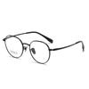 Armazón de Lentes Ultraligero Titanio Puro Polígono 50 Femenino Abanico Coreano Casual Masculino Estudiante de Arte Moda F61003 Espejo