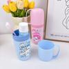 Stitch Travel Carrying Wash Cup Dormitorio Estudiante Conveniente Caja de Almacenamiento a Prueba de Polvo Pasta de Dientes Cepillo de Dientes Vaso para Cepillo de Dientes
