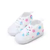 Sapatos Casuais Novos de Primavera e Outono para Bebê com Solado Macio Antiderrapante Pontilhado Sapatos para Crianças Pequenas Estampa Graffiti Lona YS-22