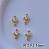 Itens Mais Vendidos Transfronteiriços: Brincos de Cruz Cromados, Acessórios para Nail Art, Liga de Zinco com Strass Estilo Punk Retrô, Diamantes para Unhas Vestíveis