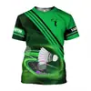 Camiseta Esportiva de Badminton com Estampa Digital 3D Moda Esportiva Casual Manga Curta Exportação Direta da Fábrica Fornecimento