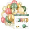 Amazon 35 Peças Balão Lantejoula Metalizado Conjunto Festa Transfronteiriço 12 Polegadas Balão Confete Listrado Decoração de Casamento