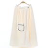 Atacado do Fabricante Vestido de Banho Tomara-que-caia de Fleece Coral Conjunto para Salão de Beleza Toalha de Banho com Bolsos Roupão Estilo Secagem Rápida Fino