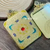 Caja Gau Thangka de Alta Gama 4x5 Acero de Titanio Vidrio Templado de un Solo Lado Especial Thangka Pintado a Mano de Qinghai Tíbet