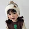 Gorro Infantil de Protección para los Oídos con Forro Polar Otoño e Invierno Nuevo Cachorros Lindo Pelo de Visón Moda Coreana Gorro de Bebé Elegante