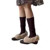 Zapatos de Felpa Cálidos y Peludos de Punta Cuadrada con Tacón Grueso Estilo Francés para Mujer, Novedad Versátiles de Boca Baja con Felpa Gruesa, Zapatos Mary Jane