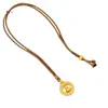Colgante de Calabaza Espiga de Trigo, Oro Arena Estilo Antiguo con Diamantes, Giratorio, Collar Chapado en Oro Cobre, Disponible en Estilo Vintage Exquisito para Mujer
