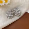 Pendientes de Flor Coloridos con Aguja de Plata Estilo Vacaciones de Verano, Pendientes de Moda de Lujo Ligero de Alta Gama, Accesorios para Orejas de Nicho para Mujeres