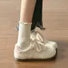 Zapatos de Lona de Suela Gruesa para Verano Zapatos Blancos Finos Transpirables Que No Cansan los Pies Zapatos de Mujer Versátiles Cómodos Zapatos de Entrenamiento Alemanes
