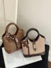 Bolso Cubo Exquisito y Sencillo Transfronterizo Verano 2026 para Mujer, Bolso de Hombro Cruzado de Moda, Bolso de Mano de Nicho