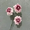 Rosa de pétala dobrada flor artificial rosa de pétala dobrada ameixa roxa material de flor para casamento de nicho rosa artificial novo estilo