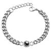Pulseira de projeção de casal transfronteiriça europeia e americana com texto personalizado, foto, pulseira de aço de titânio para homens e mulheres, presente de aniversário para o dia dos namorados