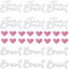 Nuevo Parche de Tela Bordada con Letra Inglesa de Wan Kui Etiqueta Linda Bordada con Corazón Parche Decorativo para Bolsa Parche