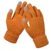 Luvas de Ciclismo para Exterior de Inverno com Tela Sensível ao Toque Luvas de Tricô Quentes e Espessas Punho Elástico Luvas de Inverno para Mensagens