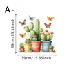 Atrapasueños de Película Electrostática Arcoíris Transfronterizos con Varios Diseños de Plantas Verdes, Cactus, Suculentas, Abejas y Mariquitas