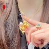 Colar de Contas Brancas Sereia Ouro Areia Antigo Não Desbota Estéreo Clavícula Acessórios DIY Pingente Joias Femininas Pingente