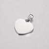 Colgante de acero inoxidable con espejo de comercio exterior, accesorio de bricolaje con forma de corazón y hebilla de melón, colgante de joyería con letras