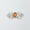 Botones de Palanca con Patrón de Nube Metálicos para Hanfu, Estilo Dinastía Ming y Song, Parche de Piedra Ojo de Gato, Cuello Alto, Hombro de Nube, Moda China, Botones Plateados