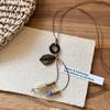Collar de Mariposa de Cerámica Estilo Étnico Retro Bohemio para Mujer, Cadena Larga para Suéter Estilo Chino Nuevo, Accesorio para el Cuello Estilo Antiguo