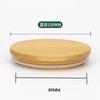 Atacado de Fábrica Recipiente de Cera Artesanal Castiçal Copo Tampa Copo para Vela Tampa de Pinus Bambu com Anel de Silicone Tampa Seladora