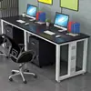 Escritorio de oficina para personal multiusuario, escritorio de computadora y combinación de silla, escritorio de jefe de oficina, escritorio de oficina simple y moderno