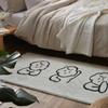 Alfombra divertida y bonita de estilo ins para sala de estar, dormitorio, habitación infantil, manta de noche, absorbente, antideslizante, lavable, de alta calidad.