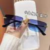 Nuevas Gafas de Sol Cuadradas Sin Marco Sensación Visual de Alta Definición Gafas de Sol Unisex Protección Solar Gafas de Protección Solar Versátiles
