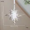 Novo Pingente Transparente de Acrílico Anjo Floco de Neve Árvore de Natal Decoração de Natal Transfronteiriço Pingente de Cristal de Gelo