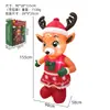 Modelo de Papá Noel Inflable Transfronterizo, Decoración Inflable de Regalo de Papá Noel, Inflable Navideño para Jardín Exterior
