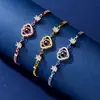 Pulsera con Forma de Corazón 'Te Amo' en 100 Idiomas para Mujer Versión Coreana Simple Elegante Joyería Pulsera para Recuerdo de Amor de Celebridad de Internet
