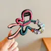 Pinza para el Pelo de Flor para Cabello Grueso en la Parte Trasera de la Cabeza, Pinza para el Pelo de Lazo Linda y Sencilla, Tamaño Grande para Mujeres, Popular Pinza de Tiburón de Acrílico