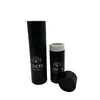 Tubo de Papel Cilíndrico Personalizado Negro Mate Estampado en Dorado desde la Fábrica de Origen, Tubo de Papel Ecológico para Aceites Esenciales y Aromaterapia, Caja de Regalo de Empaque de Alta Gama