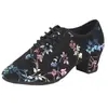Sapatos coloridos estampados para dança latina feminina, dança à vela de salto médio, dança de salão, dança moderna, sapatos para dança quadrada, sapatos fitness para adultos