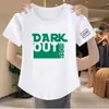 Top curto de nicho designer feminino verão 2024 novo solto algodão imitação branco ombro normal manga curta camiseta moderno