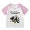 2026 Nova Roupa Infantil Verão Camiseta de Manga Curta para Meninos e Meninas, Camiseta Base Raglan, Camiseta de Meia Manga para Bebê, Top Infantil