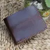 Comercio Exterior Más Vendido Cartera de Cuero Crazy Horse Corta Retro Múltiples Ranuras para Tarjetas Cartera de Hombre Piel Genuina Jóvenes Hombres y Mujeres Cartera Corta