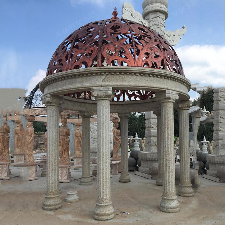 欧式凉亭，石雕凉亭，欧式景观凉亭，花岗岩凉亭，石材景观亭子0
