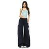 Pantalones Casuales Naranja Infantil # Rosa Dulce con Lazo de Pierna Ancha para Mujer, Sueltos, Slim, Modernos y Versátiles Pantalones Largos hasta el Piso