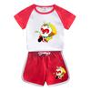 Ropa para niños de dibujos animados del Rey Mono traje de manga corta para niños verano 2022 nuevo conjunto de dos piezas fino de moda para niños