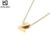 Nuevo Collar de Moda Europea y Americana Brillante para Mujer Cassia Colgante de Acero de Titanio Collar con 26 Letras Mayúsculas Inglesas