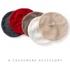 Nueva Colección Otoño/Invierno 2026: Gorro de Punto de Cachemira de Color Sólido Retro y Artístico para Mujer, Boina Gruesa, Moderno y Versátil